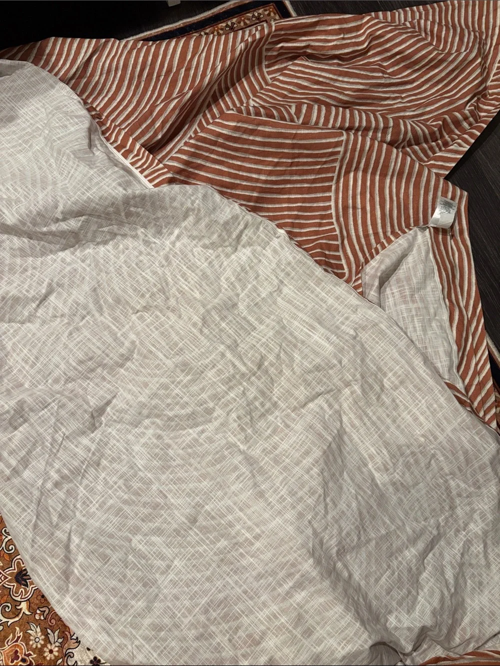 West Elm 100% cotton swirl geometric shower curtain 72x74